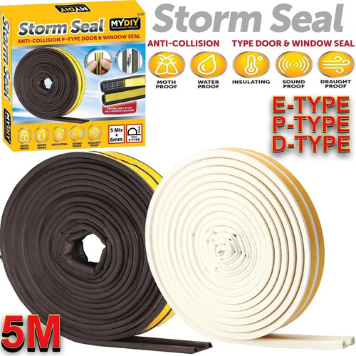Rubber seal weather strip - 5m,