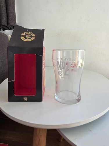 Tetley no4 pint glass - tetley's,