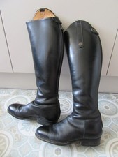 Brogini Long black FULL LEATHER  boots..Zip back.Size 4 Slim .Hunting - dressage