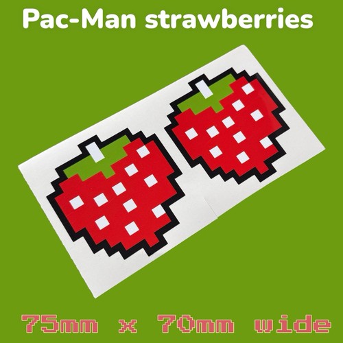Pac man strawberries - man, x2