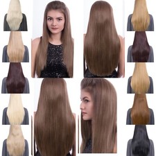 Long Straight Wig Half Head 3/4 Heat Resistant 24" Natural *Last Of Stock* koko