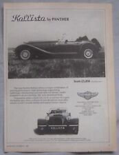 1982 Panther Kallista Original advert No.1