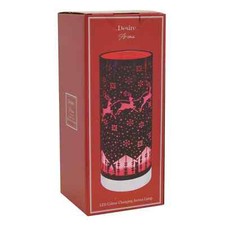 AROMA CHRISTMAS TOUCH LAMPS CYLINDER WAX MELT OIL BURNER COLOUR CHANGING XMAS