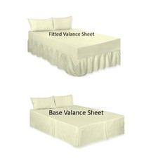 Fitted Valance Sheet OR Base Valance Sheet Plain Dyed Polycotton Soft Bed Sheets