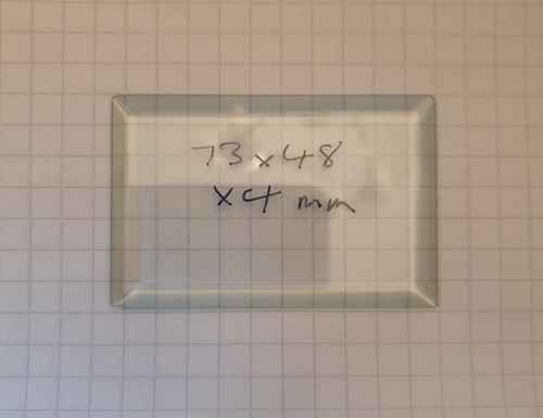 Bevelled carriage clock glass - bevelled,