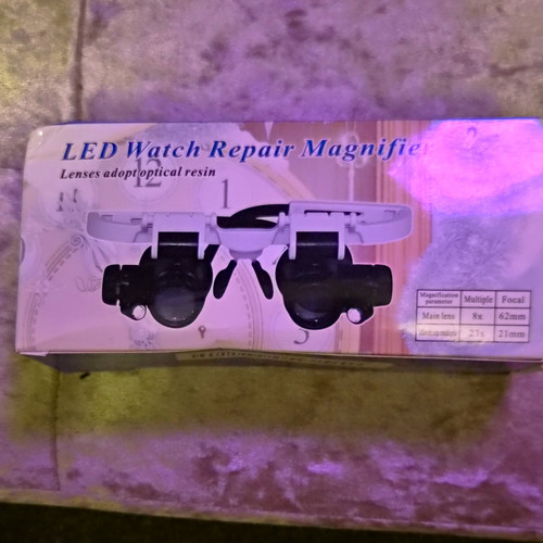 Led watch repair magnifier - led,