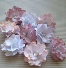 Gorgeous  Frosted Floral Handmade Paper Flower Embellishments