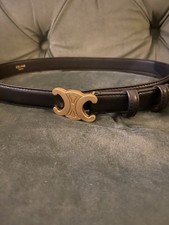 Celine Black Leather Buckle