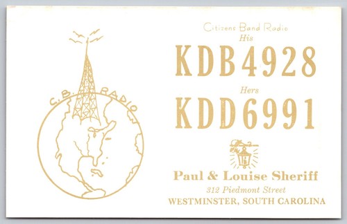 Radio qsl card - card, kdb4928