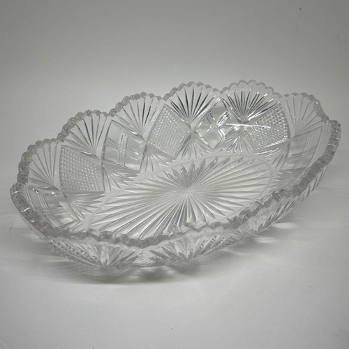 Vintage crystal bowl dish - vintage,