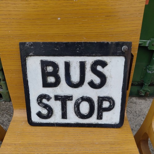 Vintage bus stop sign - ,