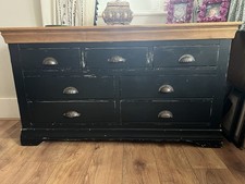 Black Upcycled Unit . 6 Draws