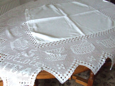 Vintage White Damask Hand