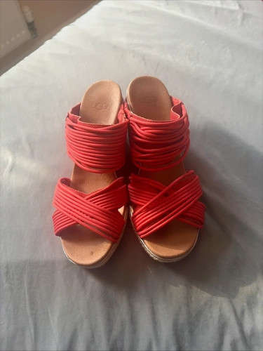 Ugg orange coral wedge - orange/coral, slip