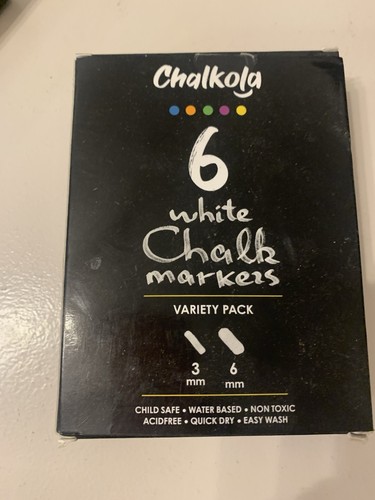 Chalkola white chalk - white, pens