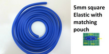 5 MM Square catapult ELASTIC REPLACEMENT BANDS SLINGSHOTS CATAPULT BLUE 1 METRE