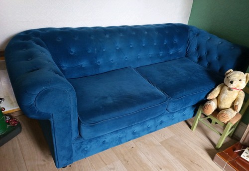 Navy blue chesterfield - navy, 2