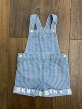 DKNY boys blue denim dungaree
