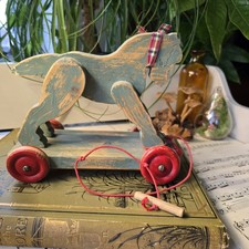 Vintage Pull Along Toy Horse