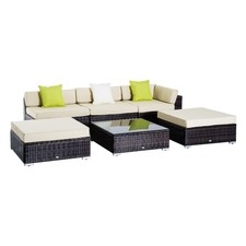 Outsunny 6 Pieces Rattan