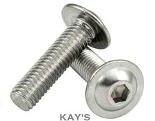 M3 M4 M5 M6 M8 Flanged Button Head Screws Allen Socket Bolts A2 Stainless Steel 