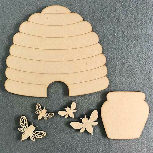 Wooden mdf honey - wooden, pot