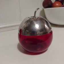 Vintage ruby glass jam jar