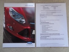 Ford Focus (Edge-Studio-Zetec-Titanium-Titanium X) Brochure Pack - 2010 - Mint