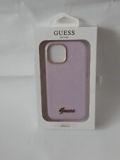 GUESS GUHCP15SPGMCSL Case for iPhone 15 6.1 Inch Lilac Hard Case Glitter Glossy