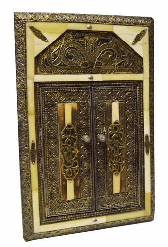 Moroccan wall mirror doors - wall, w/doors