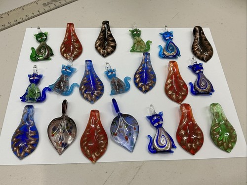 Bundle murano style glass - -,