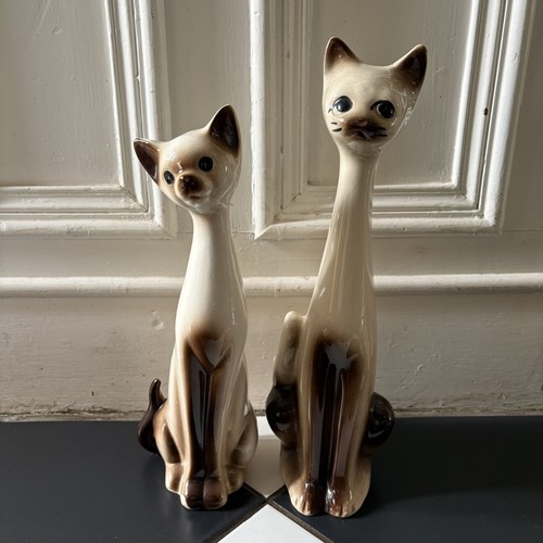 Vintage kitsch siamese cat - vintage,