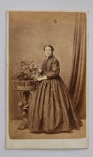 CDV OF A LADY BESIDE A BASKET