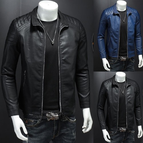Men leather biker - men,
