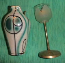 Italian vase hand painted & a