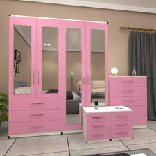 4 Door Wardrobe Set with 3