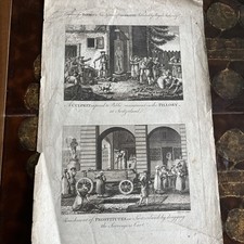 A culprit in the pillory, at Switzerland. BANKES 1789 old antique print