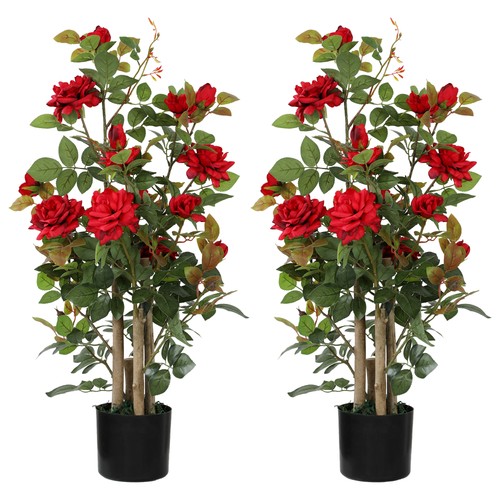 Homcom artificial rose tree - rose,