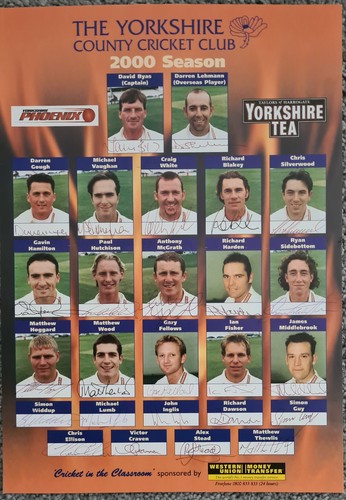 Yorkshire cricket signed team - yorkshire,