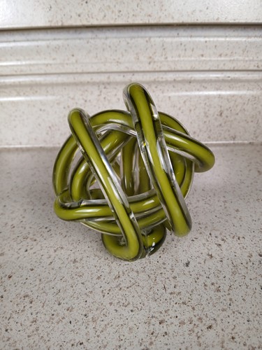 Hand blown art glass infinity - hand,