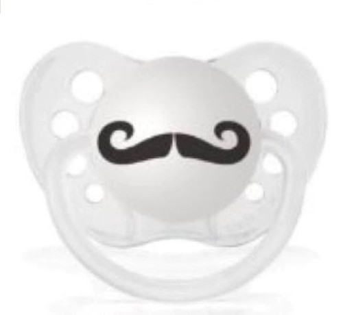 Slogan dummy pacifier - pacifier, mustache