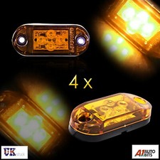 4x 12v Led Amber Orange Side