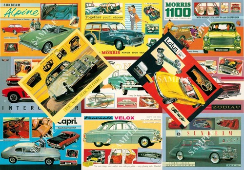 1960s car classic print poster - print,