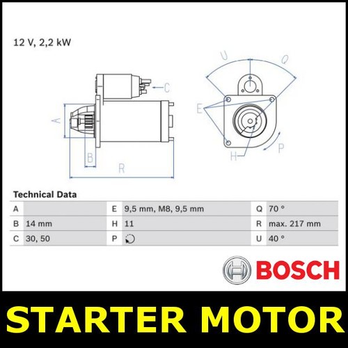Starter motor fits suzuki sx4 - starter,