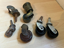 ANTIQUE CASTORS VICTORIAN BRASS CHROME STAINLESS STEEL CERAMIC WHEEL SPARES PART