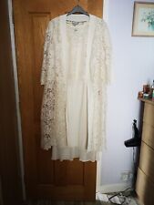 mother of the bride outfit, three pieces- long length dress, bodice and jacket. 