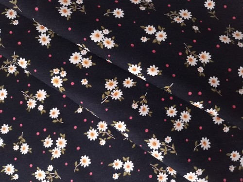 Navy blue daisy needle cord - daisy,
