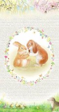 Bundle Of Joy Family Baby Bunny Words Grandma Panel 100% Cotton Print Fabric