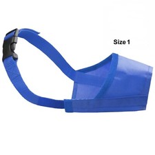 Cane Corso Dog Muzzle Blue Nylon Training Aid Anti Bite Barking Pet Nose Guard