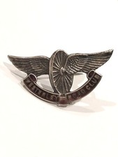 Westerly Road Club Pin Badge Brooch Wheel Wings Red Enamel Sterling Silver 1929